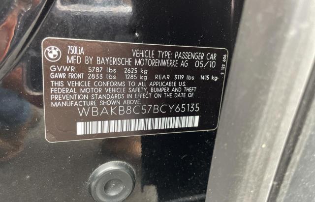 WBAKB8C57BCY65135 BMW 750 LI