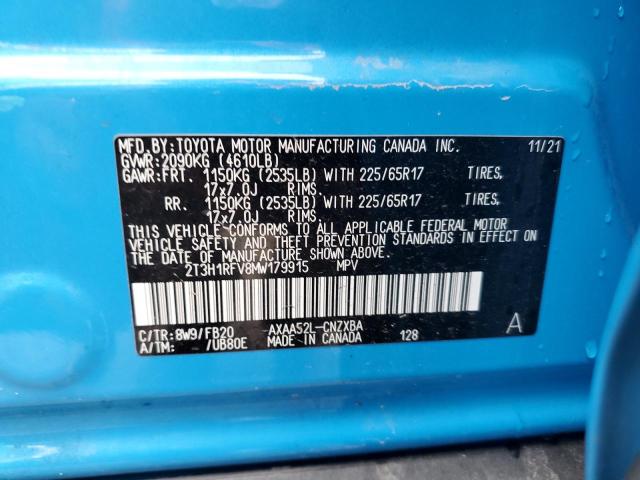 2021 TOYOTA RAV4 LE 2T3H1RFV8MW179915