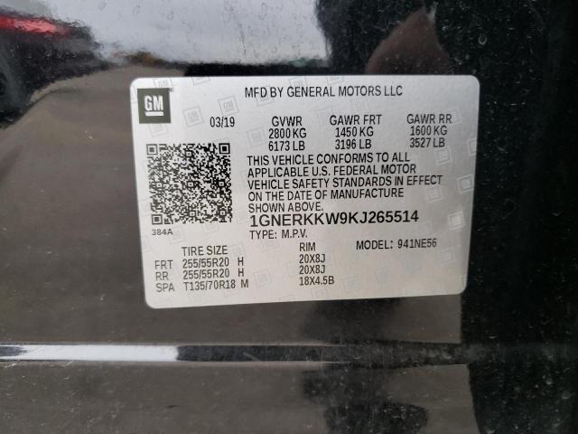 2019 CHEVROLET TRAVERSE P - 1GNERKKW9KJ265514
