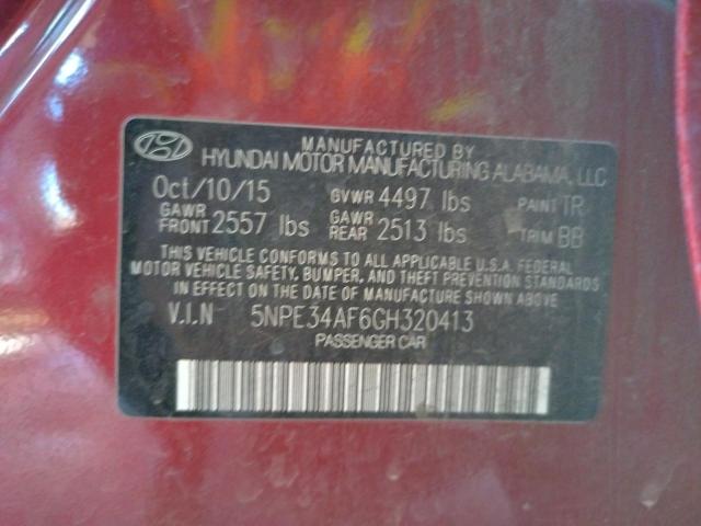 2016 HYUNDAI SONATA SPO 5NPE34AF6GH320413
