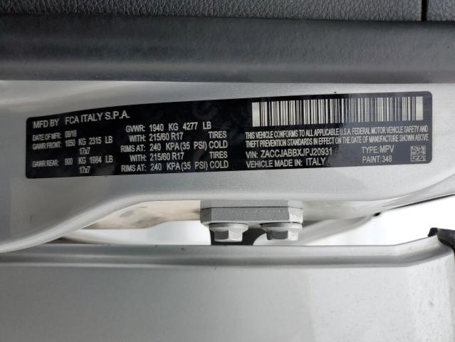 ZACCJABBXJPJ20931 Jeep Renegade Latitude