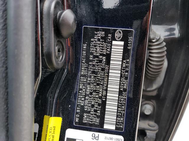 2017 TOYOTA CAMRY LE 4T1BF1FK6HU791592