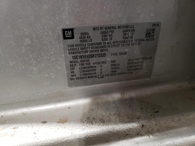 2016 CHEVROLET K2500 SILV - 1GC1KVE82GF272325