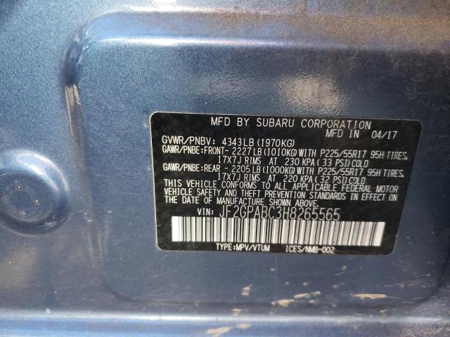 JF2GPABC3H8265565 Subaru Crosstrek Premium