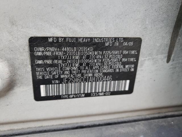 JF2SH6CC1AH700446 Subaru Forester 2.5x Premium