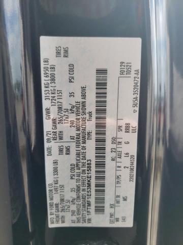 2021 FORD F150 1FTMF1E53MKE15883