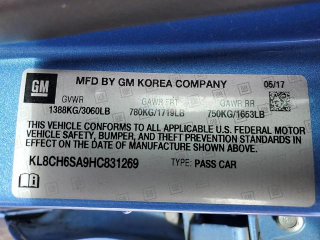 2017 CHEVROLET SPARK ACTI KL8CH6SA9HC831269