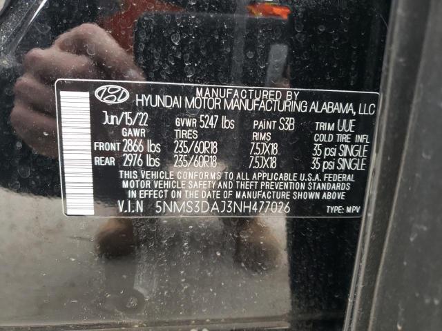 2022 HYUNDAI SANTA FE S 5NMS3DAJ3NH477026