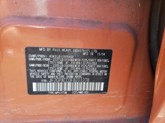 2015 SUBARU XV CROSSTR JF2GPACC0F8211278