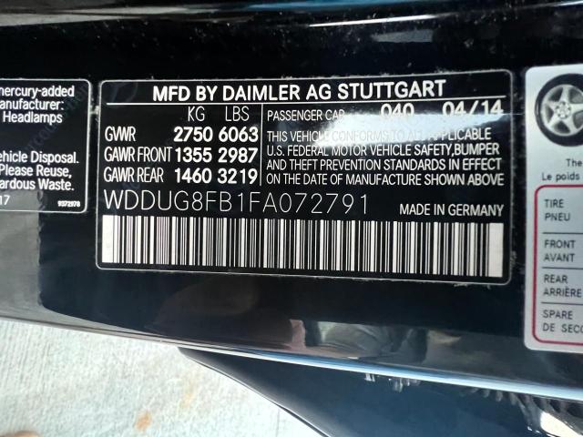 2015 MERCEDES-BENZ S 550 4MAT - WDDUG8FB1FA072791