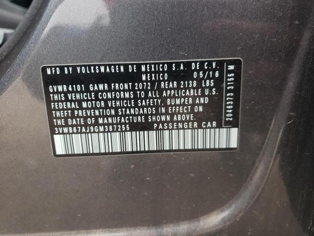 2016 VOLKSWAGEN JETTA SE - 3VWB67AJ9GM387255