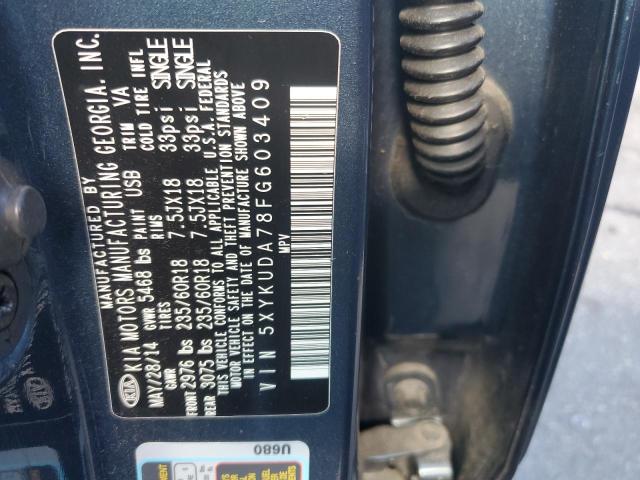 5XYKUDA78FG603409 KIA SORENTO EX