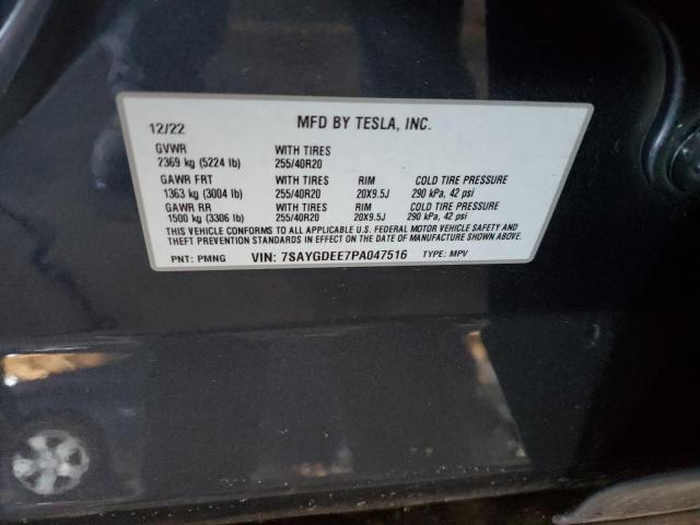 2023 TESLA MODEL Y 7SAYGDEE7PA047516