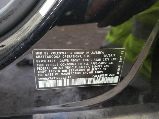 2018 VOLKSWAGEN PASSAT SE - 1VWBA7A31JC002196