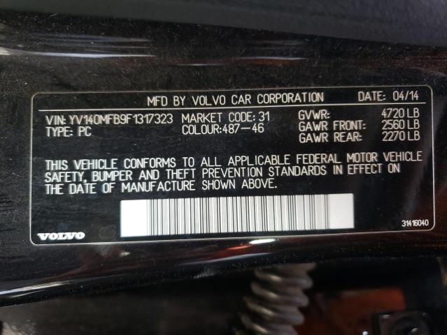 2015 VOLVO S60 PREMIE YV140MFB9F1317323
