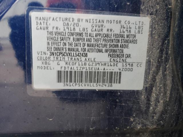 2020 NISSAN KICKS SV 3N1CP5CVXLL542438