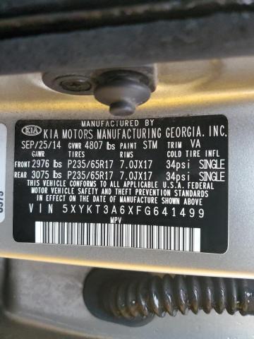 5XYKT3A6XFG641499 KIA SORENTO LX