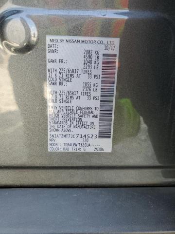 5N1AT2MT7JC714523 Nissan ROGUE S
