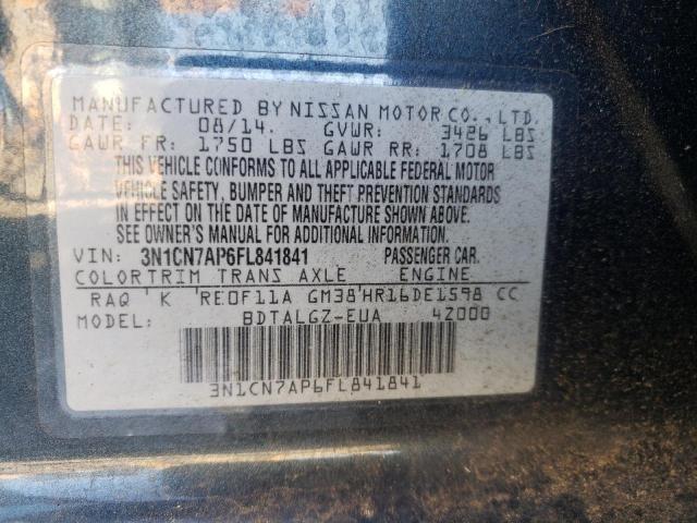 2015 NISSAN VERSA SV W - 3N1CN7AP6FL841841