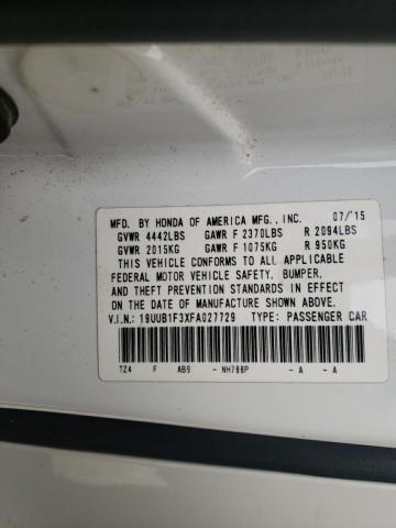 2015 ACURA TLX 19UUB1F3XFA027729