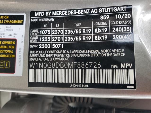 2021 MERCEDES-BENZ GLC 300 - W1N0G8DB0MF886726