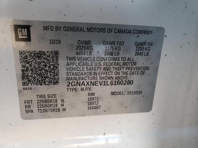 2020 CHEVROLET EQUINOX PR - 2GNAXNEV1L6160280