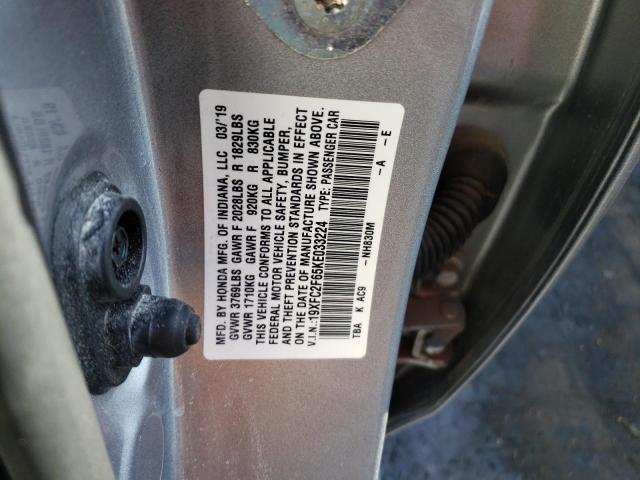 19XFC2F65KE033224 Honda Civic Lx