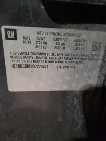 2016 CHEVROLET CRUZE PREM 1G1BG5SM9G7274471