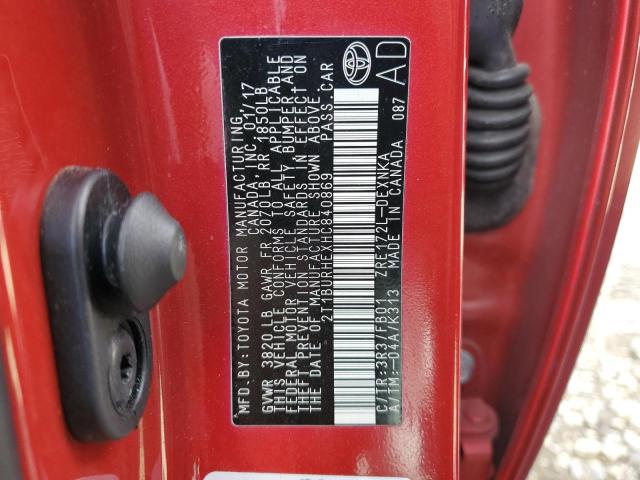 2017 TOYOTA COROLLA L 2T1BURHEXHC840869