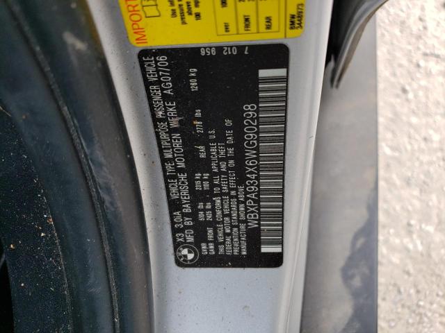 WBXPA934X6WG90298 BMW X3 3.0I