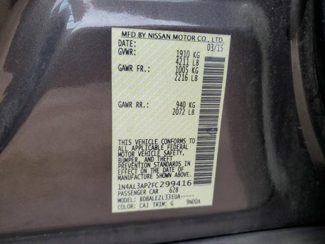 2015 NISSAN ALTIMA 2.5 1N4AL3AP2FC299416