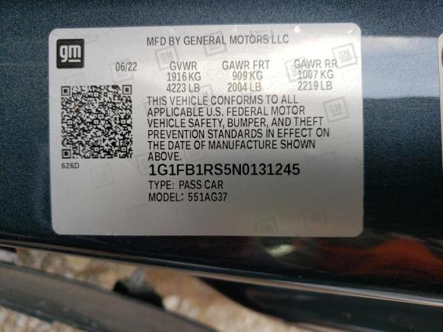 2022 CHEVROLET CAMARO LS 1G1FB1RS5N0131245