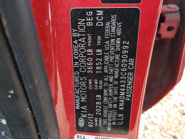 KNADM4A33C6090992 KIA RIO LX