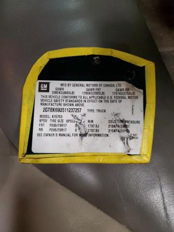 2GTEK69U511237257 GMC Sierra K1500 C3