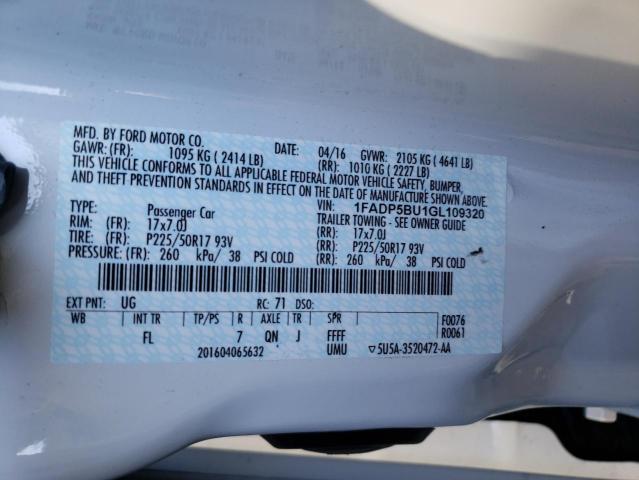 2016 FORD C-MAX SEL - 1FADP5BU1GL109320