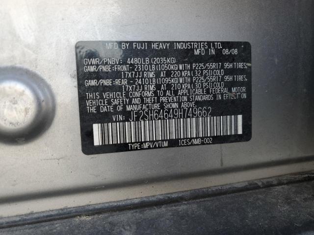 JF2SH64649H749662 Subaru Forester 2.5x Limited