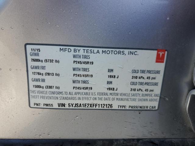 5YJSA1E2XFF112126 Tesla MODEL S