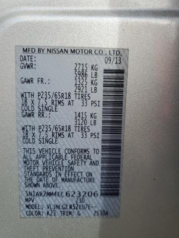 5N1AR2MM4EC623206 Nissan Pathfinder S