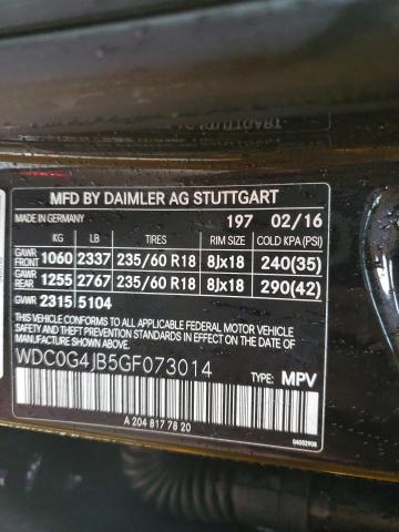 2016 MERCEDES-BENZ GLC 300 WDC0G4JB5GF073014