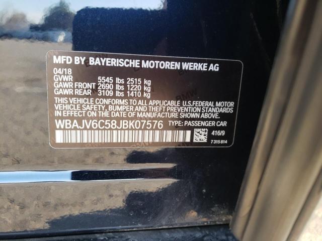2018 BMW 640 XIGT WBAJV6C58JBK07576