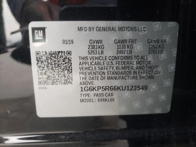 2019 CADILLAC CT6 SPORT - 1G6KP5R66KU123549