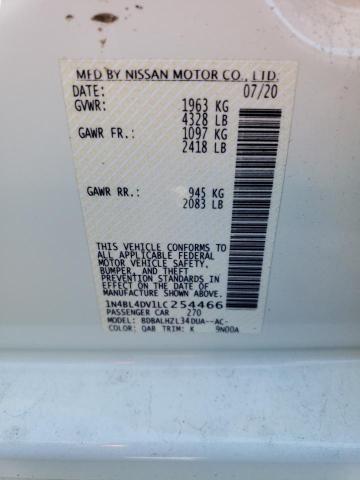 2020 NISSAN ALTIMA SV - 1N4BL4DV1LC254466