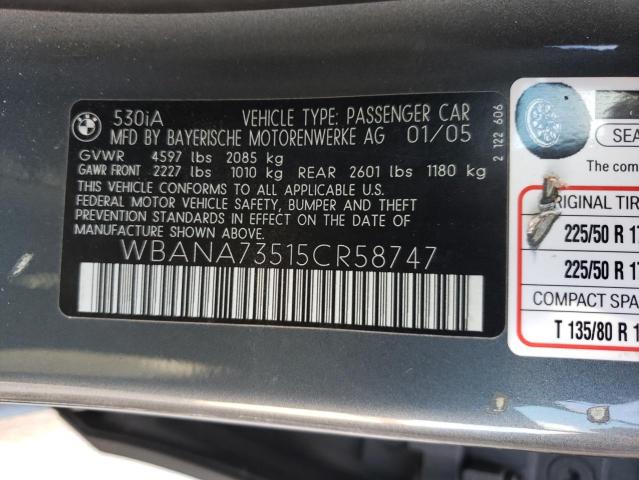 WBANA73515CR58747 BMW 530 I