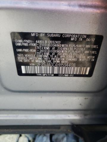 2017 SUBARU FORESTER 2 - JF2SJAGC4HH594408