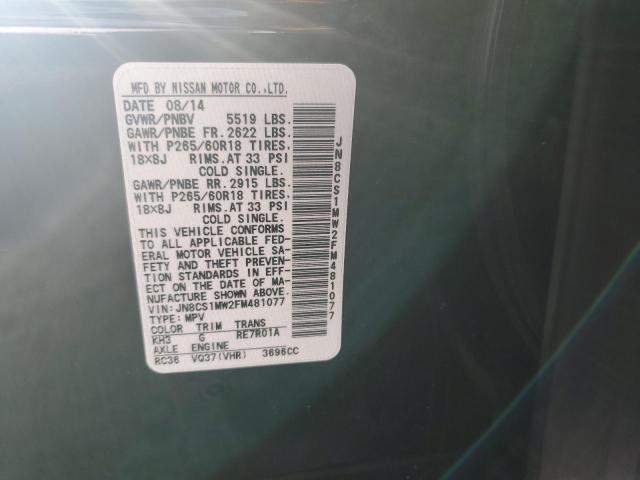 2015 INFINITI QX70 - JN8CS1MW2FM481077
