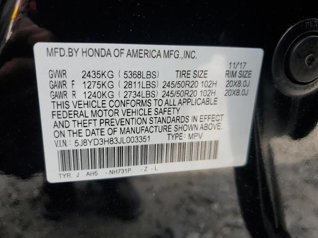 2018 ACURA MDX ADVANC - 5J8YD3H83JL003351