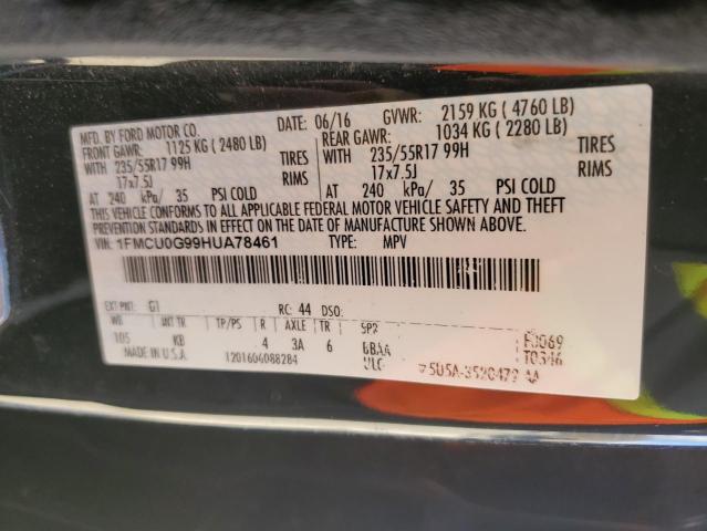 2017 FORD ESCAPE SE 1FMCU0G99HUA78461
