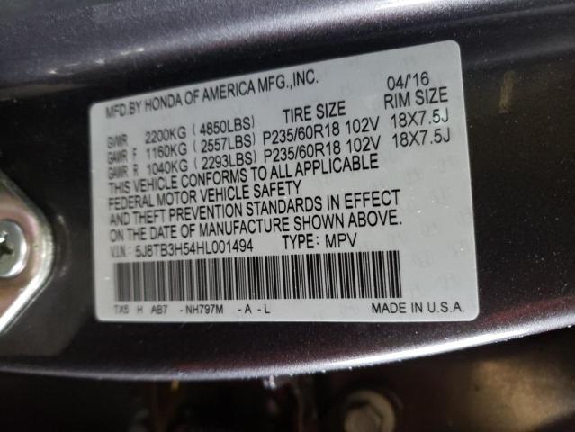 2017 ACURA RDX TECHNO - 5J8TB3H54HL001494