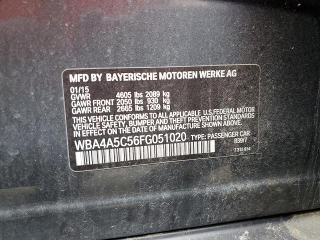 2015 BMW 428 I GRAN WBA4A5C56FG051020