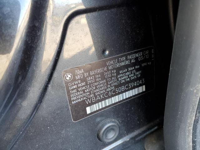 WBAKC6C50BC394043 BMW 750 Xi